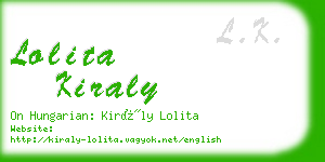 lolita kiraly business card